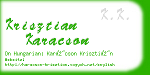 krisztian karacson business card